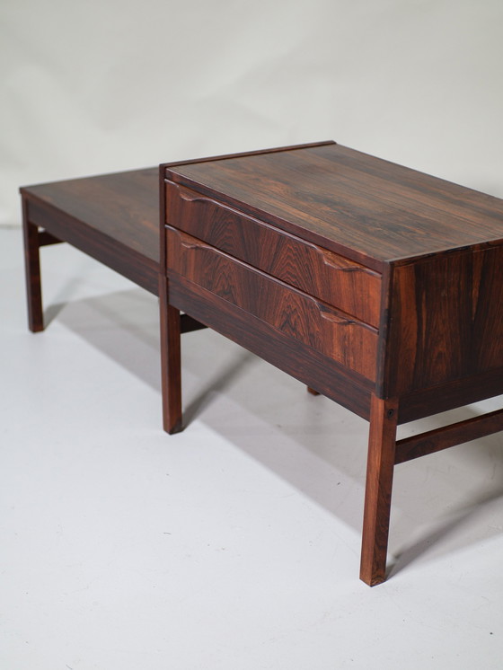 Image 1 of Hall Cabinet Rosewood Vintage Danish Hall Bench