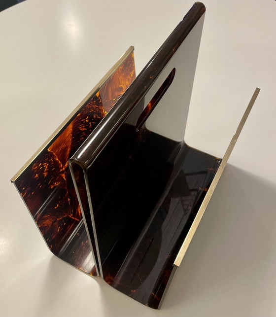Image 1 of Zeitschriftenständer Lucite Schildpatt Maison Mercier Zeitungsständer