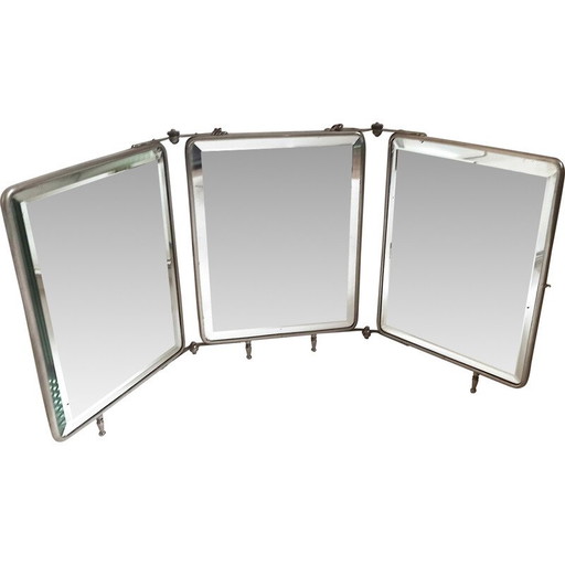 Vintage Art Deco travel triptych mirror