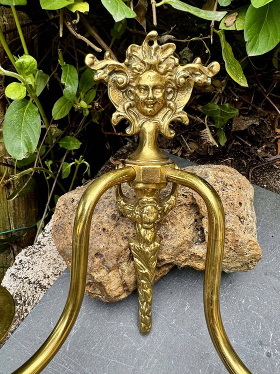Candelabro de latón Medusa Art Nouveau – Portavelas, Brass (photo 3 of 8)
