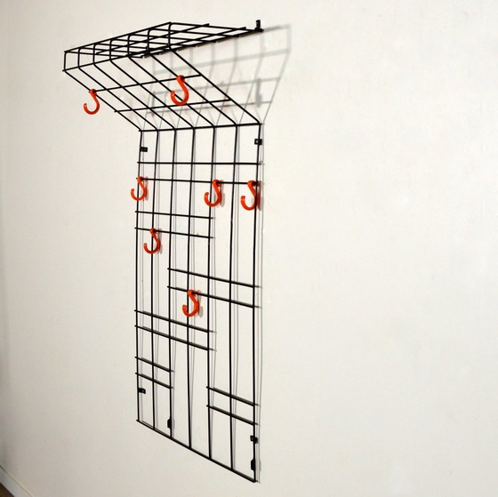 Image 1 of Wire Coat Rack by Karl Fichtel for Drahtwerke Erlau Vintage 1950s