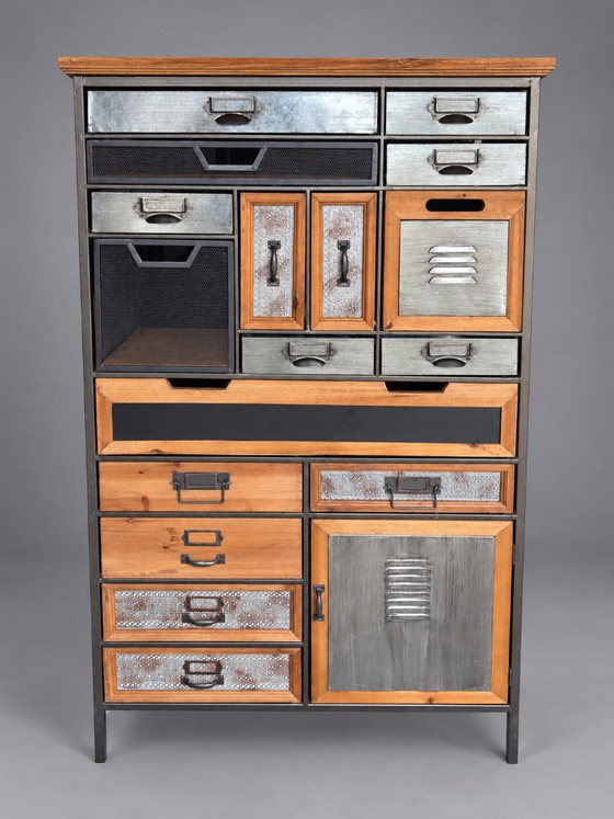 Boltze Industrial ‘Collect’ Chest of drawers – Tough & Unique – Wood, Iron (photo 2 of 7)
