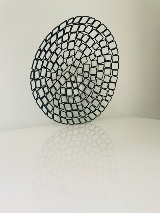 Image 1 of Bol design noir mat en maillons métalliques