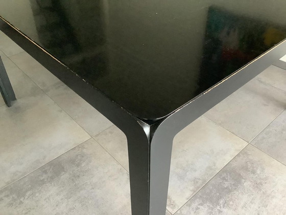 Image 1 of Tavolo da pranzo quadrato nero, design olandese anni '70