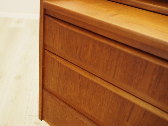 Danish Teak Secretary Desk with Hutch and Pull-Out Writing Surface, 1970s – Storage cabinet, Wood (photo 16 of 17)