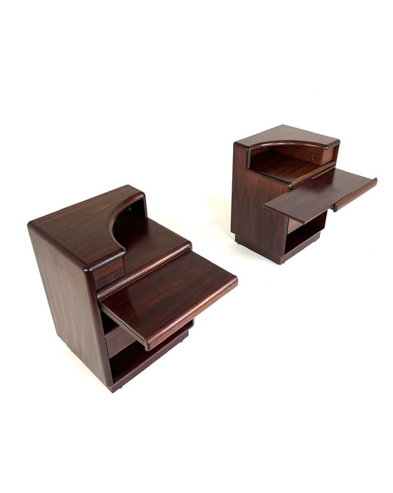 Image 1 of Set di 2 comodini vintage in palissandro, Skovby Møbelfabrik '70