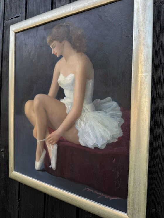 Image 1 of Oil painting on canvas, dancer Joan Mayor