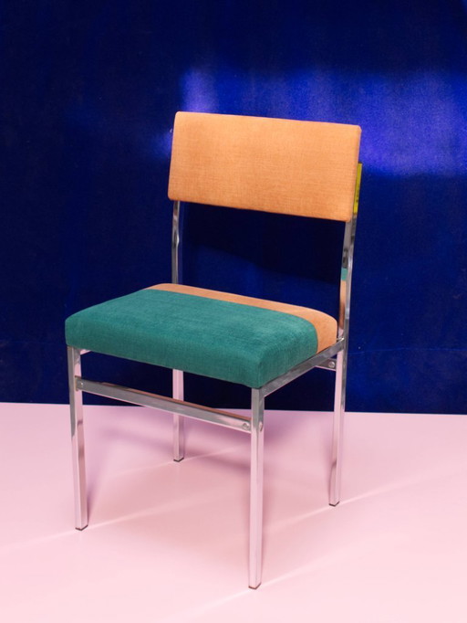 Chrome chair reupholstered