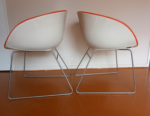 Moroso Fjord Patricia Urquiola 2x – eetkamerstoelen, Leather (photo 2 of 10)