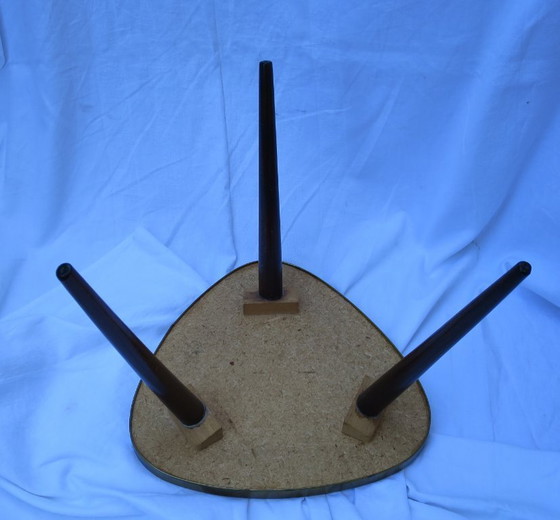 Image 1 of Mesa con forma de riñón, mesa auxiliar, mesa para flores, trípode, taburete para flores de 3 patas, banco para flores