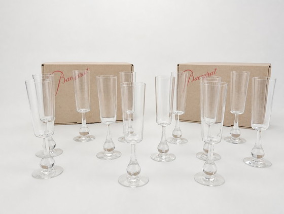 Image 1 of Baccarat - 12 flûte José - Boris Tabacoff - nuove con scatola