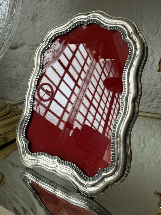 Image 1 of Marco de fotos plateado de los años 50