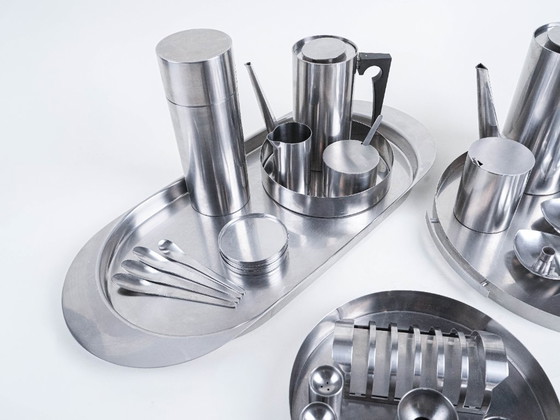 Image 1 of Serving set, Danish design, 1960s, designer: Arne Jacobsen, manufacturer: Stelton