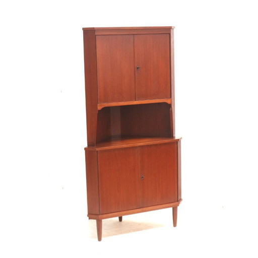 Vintage Danish design corner cabinet / sideboard made in the 1960s