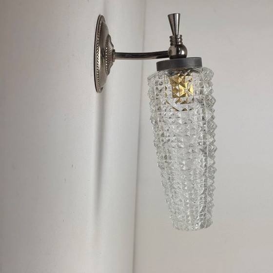 Image 1 of COPPIA DI APPLIQUE VINTAGE "DIAMOND POINT"