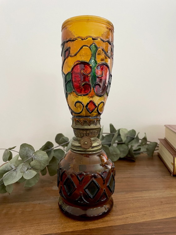 Hong Kong Glass Oil Lamp – Table lamps, Vintage (photo 3 of 6)