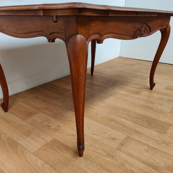 Image 1 of Table à manger de campagne vintage, table à manger extensible