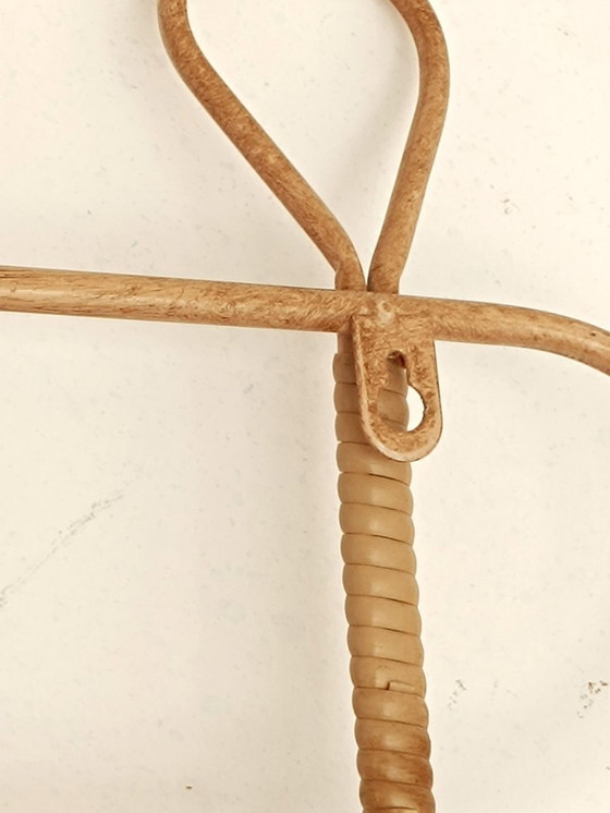 Image 1 of Portemanteau imitation rotin a 4 parères doubles