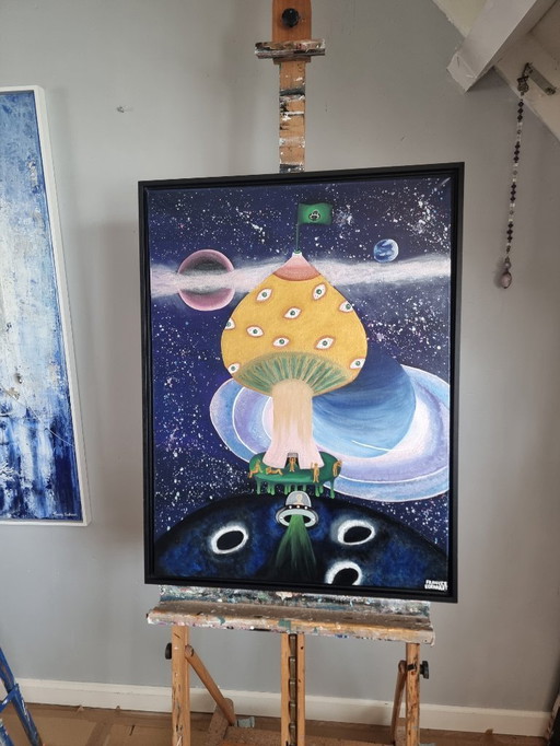 Frances Eckhardt - Fantasy artwork Hand-painted aliens 60x80 cm