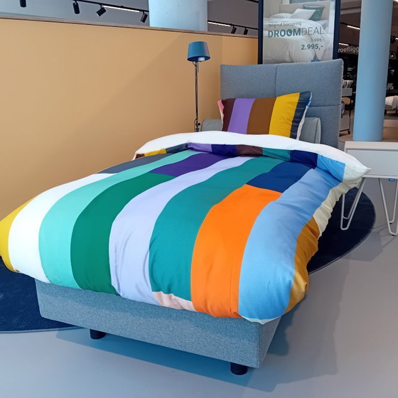 Image 1 of Auping Original boxspring - 90x210 Bestaande uit: 1x Original boxspring vlak 90x210cm 1x Hoofdbord Valencia 115cm hoog 1x Adagio