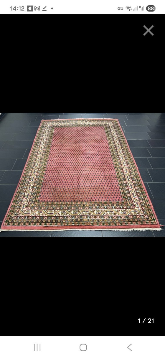 Image 1 of Hand-knotted Sarough Mir rug Old Rose 200x290 cm