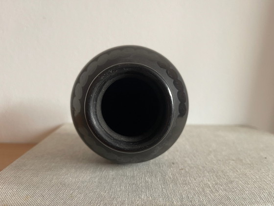 Nádudvari ceramic Vase, K. Nagy József (Hungary), Black (photo 3 of 5)