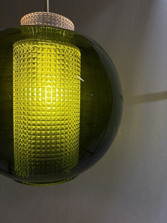 Image 1 of Swedish glass pendant lamp