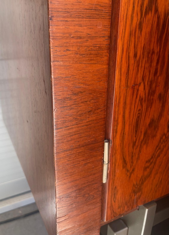 Rosewood Sideboard by Alfred Hendrickx for Belform 1960, Metal, Brown (photo 7 of 8)