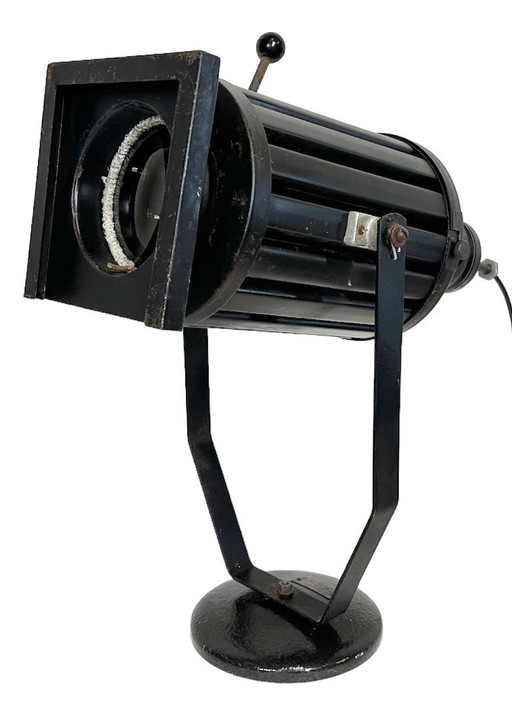 Vintage Black Theatre Spotlight Table Lamp, 1960s