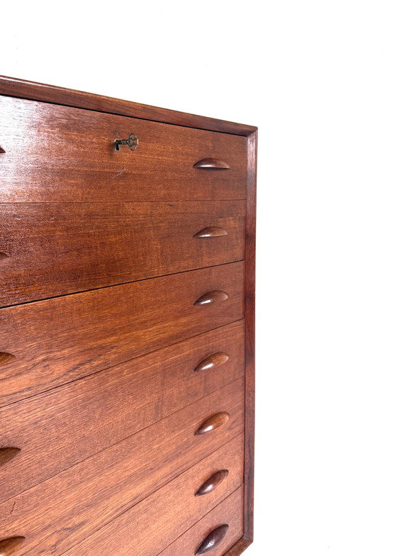 Image 1 of Vintage XL teak chest of drawers, Denmark '60