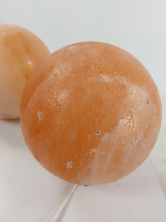 Image 1 of 1x Set of Spherical Salt Lamps 16cm Diameter 1960's