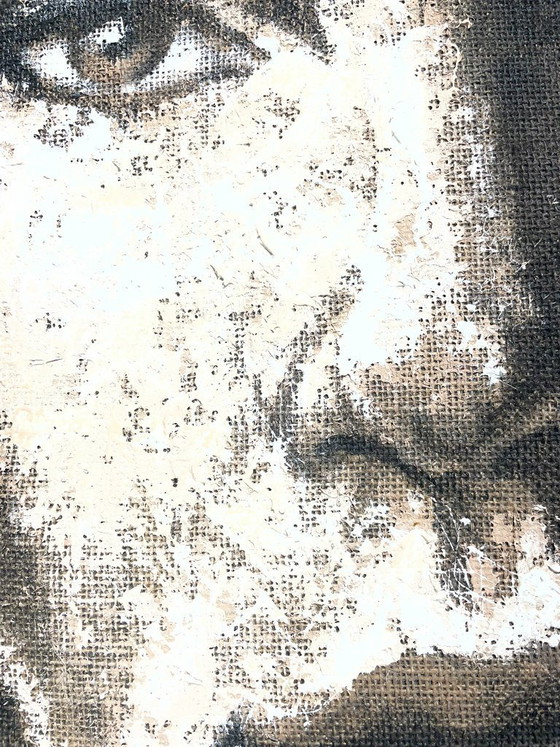 Image 1 of René Rikkelman - painting on jute on linen