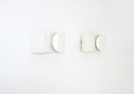 Image 1 of White Foglio Sconces by Tobia & Afra Scarpa for Flos, 1960s, Set of 2