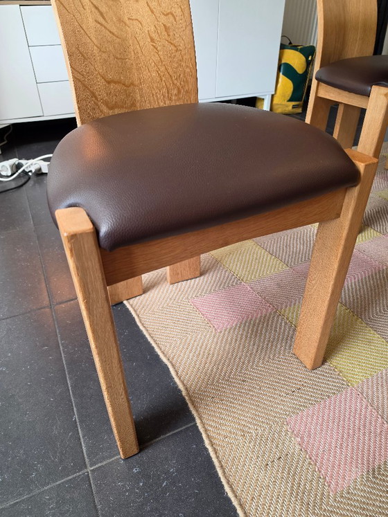 Mesa Cirkante + 8 sillas – Van den Berghe Pauvers, Conjuntos de comedor, Cuero (photo 5 of 7)