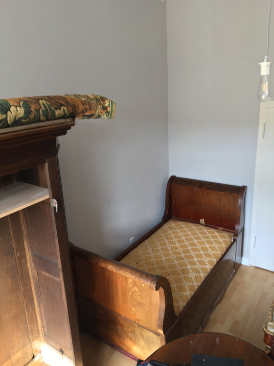 Lit Charles X avec marqueterie vers 1830 – Lits 1 personne, Wood (photo 12 of 15)