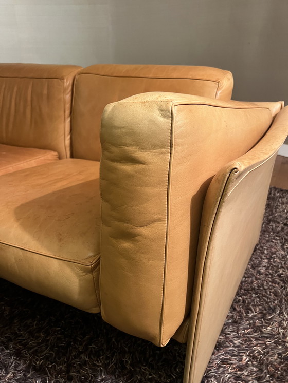 Image 1 of Cassina 3-seater and 2-seater leather sofa set