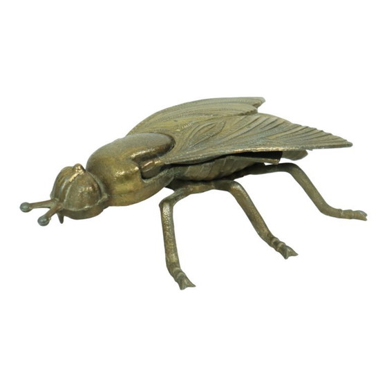 Image 1 of Vintage Copper Plated Fly Ashtray Sculpture