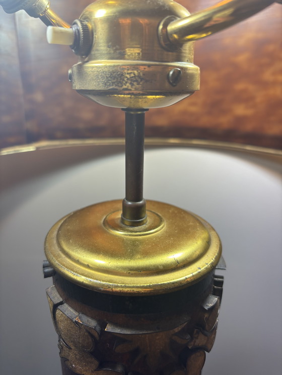 Image 1 of Lamp met drukrol, eind 19e eeuw