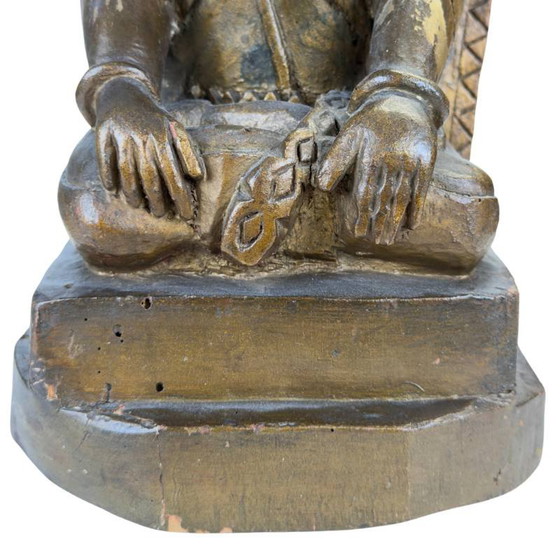Inizio XX secolo, con vecchia etichetta di collezione (Dewi - dea) Dewi SRI – Sculture, Wood (photo 12 of 13)