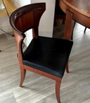 Tavolo da pranzo rotondo Giorgetti Leon Krier con sedie Art Déco