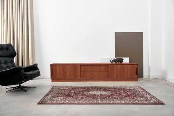 Image 1 of Dressoir gebeitst teak T-S01 schuifdeur en 2 laden 200