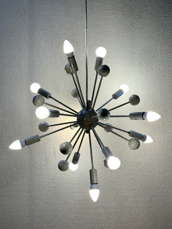 Image 1 of Lampadario atomico Sputnik vintage - Icona degli anni '80 | Altezza regolabile