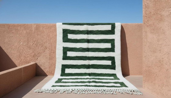 Ecru Berber tapijt met geometrische patronen 200/300 cm – Vloerkleden en tapijten, Wool (photo 7 of 7)