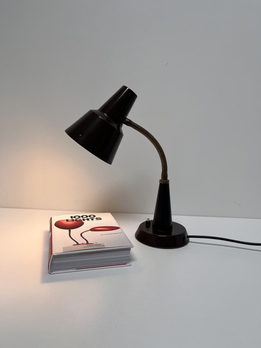 Vintage braune Gemi Schreibtischlampe / Tischlampe
