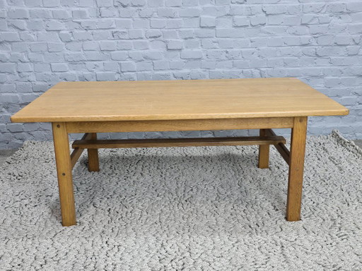 Large Mid-Century Scandinavian Design Solid Oak Coffee Table by KP Möbler, Denmark 1970s.