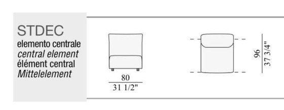 Image 1 of 3 Edra Standard Modulaire Sofa Elementen Hoekbank Soft Nest T 8212
