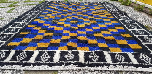 Tapis berbère en laine noué à la main, 243 x 163 cm