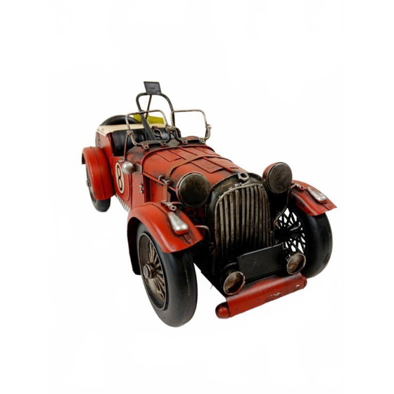 Image 1 of Vintage Look Metalen Racewagen - TF Collection - Handgemaakt