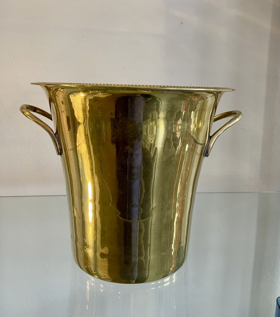 Image 1 of Handgemaakte champagnekoeler/wijnkoeler van messing