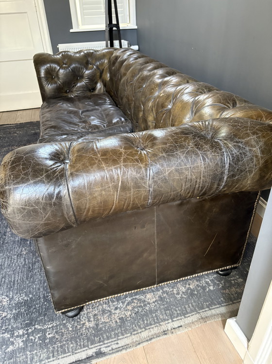 Sofá Chesterfield – Sofás de 3 plazas, Leather, Wood (photo 7 of 9)